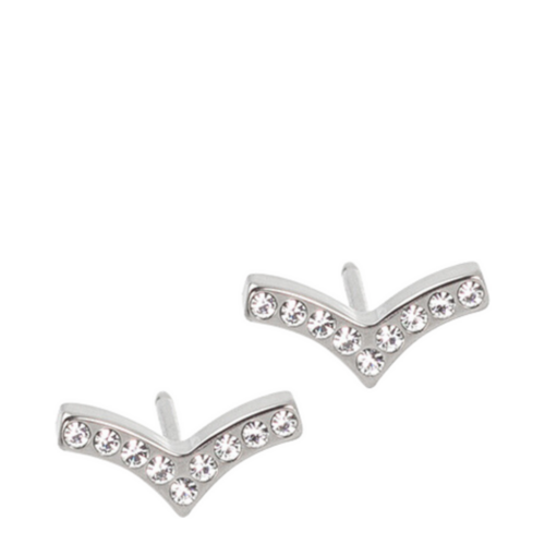 Blomdahl Natural Titanium Brilliance Wing 8mm Crystal