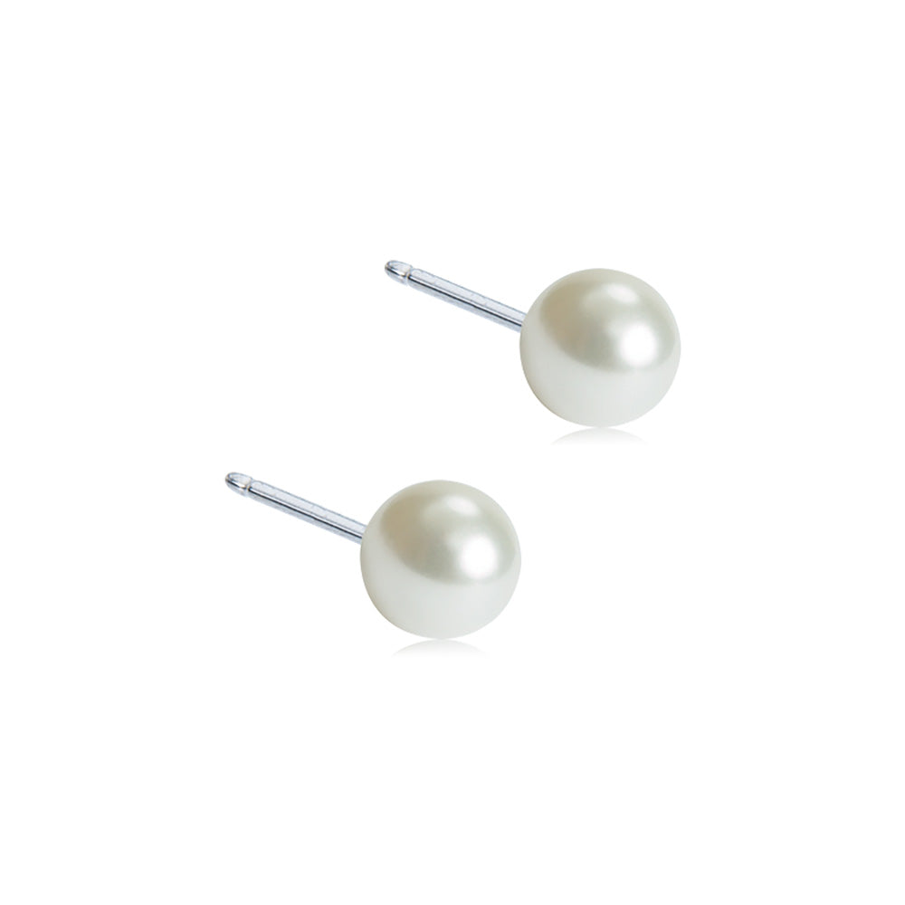 Blomdahl Natural Titanium Pearl