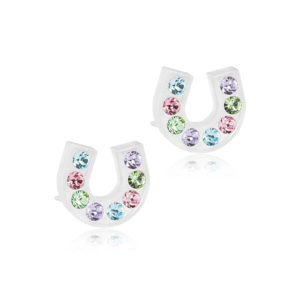 Blomdahl Medical Plastic Brilliance Horseshoe 7mm Light Fantasy
