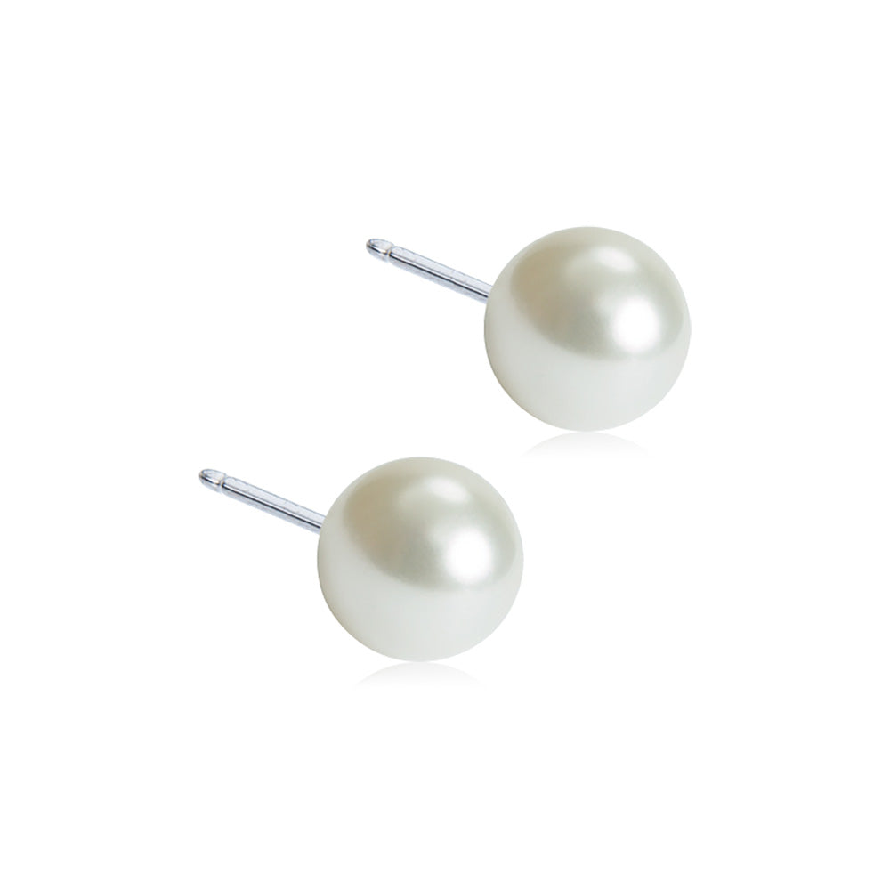 Blomdahl Natural Titanium Pearl