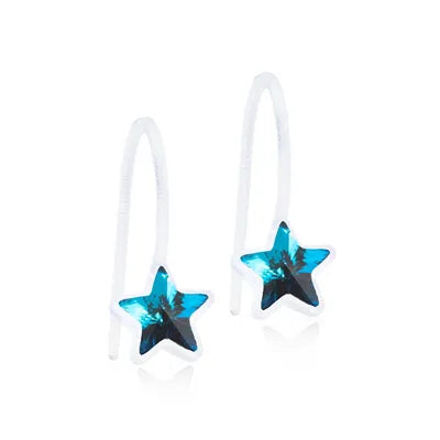 Blomdahl Medical Plastic Pendant Fixed Star 6mm Aquamarine