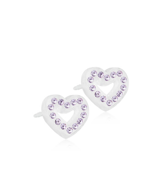 Blomdahl Medical Plastic Brilliance Heart Hollow 10mm Violet