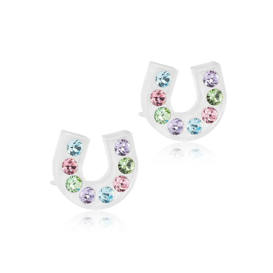 Blomdahl Medical Plastic Brilliance Horseshoe 7mm Light Fantasy